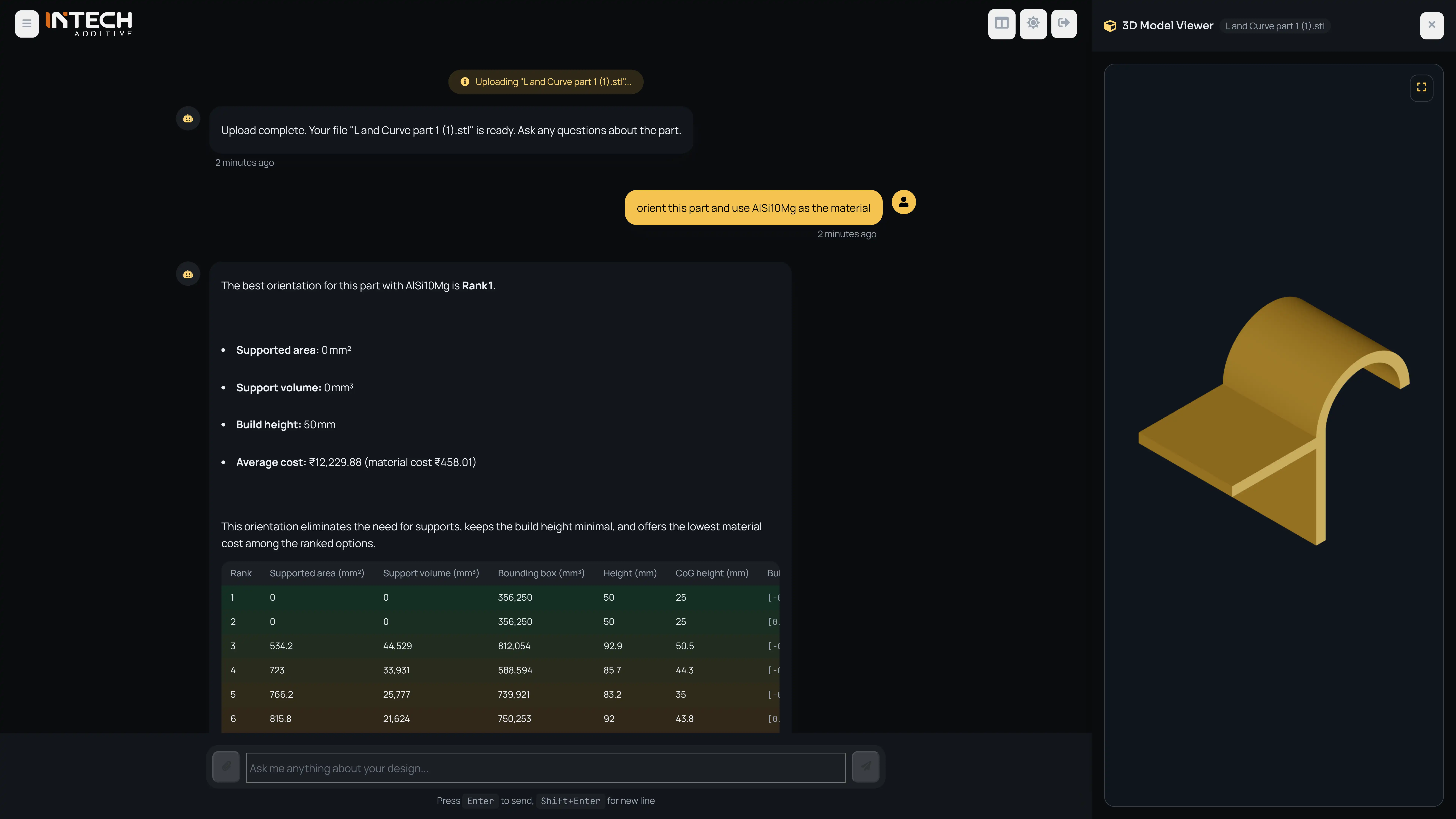 AM Co-pilot software interface
