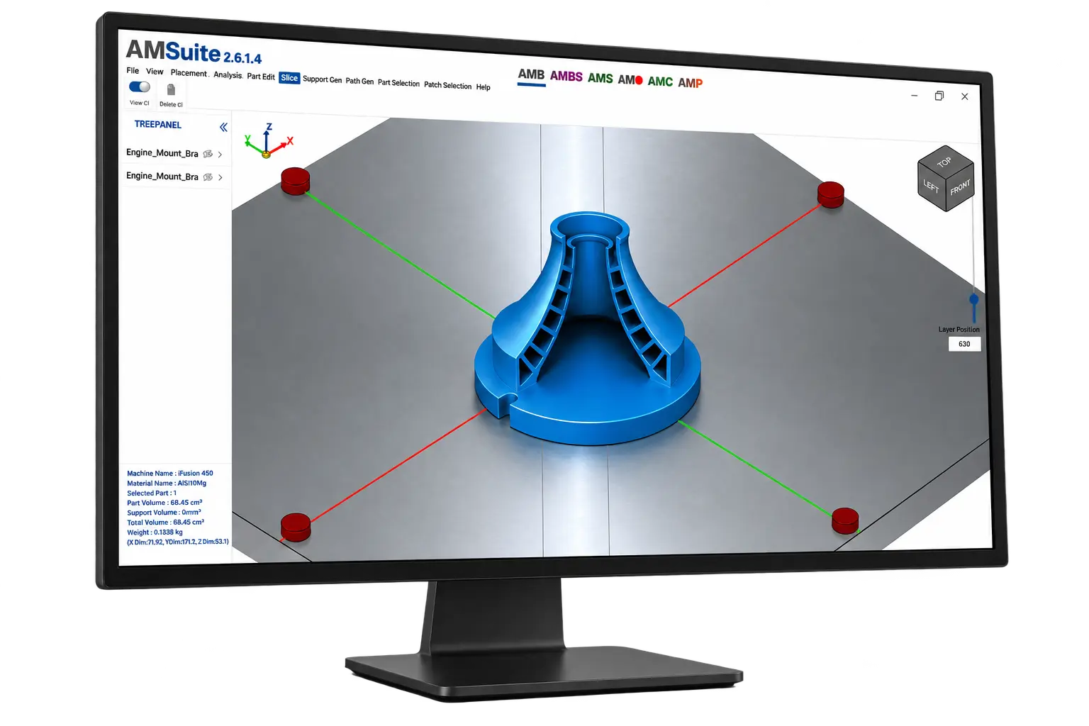 Metal LPBF printed part